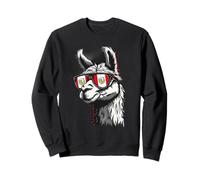 Pérou Alpaga Portrait Lunettes de Soleil Drapeau péruvien Fierté péruvienne Sweatshirt