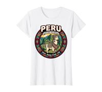 pérou Explore The Andes Travel Lama T-Shirt Graphique avec Valeur, Femme, Blanc, XL