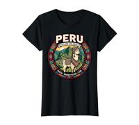 pérou Explore The Andes Travel Lama T-Shirt Graphique avec Valeur, Femme, Noir, M