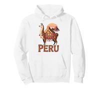 Pérou, Fun Festive Lama Machu Picchu Andes Montagne Coucher de Soleil Sweat à Capuche