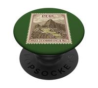 Pérou Machu Picchu 1923 Timbre-Poste Vintage Voyage Classique PopSockets PopGrip Adhésif