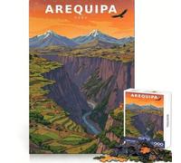Pérou Paysage Vintage Style Anime Puzzle 1000 pièces Pics dorés au Lever du Soleil Jeu de logique pour Adultes Loisirs Bords Lisses Cadeau saisonnier (38x26cm)