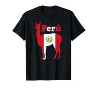 Pérou Vicuna Drapeau Péruvien Pride Pérou Lama Alpaga T-Shirt