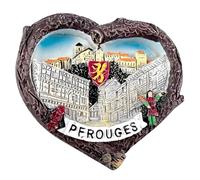 Perouges France Aimant de Réfrigérateur Voyage Souvenir Résine Scène de Ville Médiévale Style Décoration Maison Classique Monument Artisanat