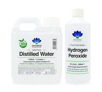 Peroxyde d'hydrogène 6 % H2O2 de qualité alimentaire 500 ml et eau distillée 1100 ml