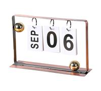 Perpetual Desk Calendar - Countdown Calendar | 12 Month Paper Organizer with Wooden Base, Colorful Planner for Home, Daily Schedule Organizer, Decorative Stationery for Study and Planning