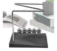 Perpetual Motion Balance Balls - Jouet à bascule en chrome poli brillant - Accessoire de soulagement du stress pour les dirigeants - Sculpture pour afficher l'énergie cinétique - Outil de