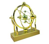 Perpetual Motion Model, Physics Swinging Machine Gadget, Science Decor Black Base Orbital Design for Study Room, Kids Tables, Desktop Learning, Home, Mechanical Curiosity