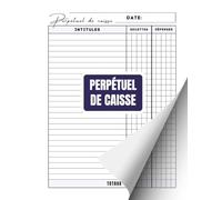 Perpétuel de caisse: Cahier de Compte Journalier | Livre des Recettes et Dépenses pour Auto Entrepreneur
