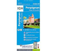 IGN Perpignan.Plages Du Roussillon - Carte topographique Taille unique