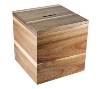 PERQS® BIG Dreams Box - Tirelire en Bois Élégante & Défi d'Épargne - Cadeau pour Couple, Mariage, Fiançailles | pour Économiser pour Les Vacances ou Les Voyages | Boîte de Pourboires et de Dons