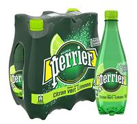 Perrier Aromatise Boisson à l'Eau Minérale Naturelle Gazeuse à l'Arôme de Citron Vert, 6 x 500ml