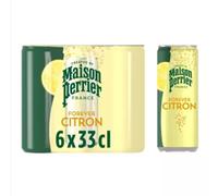 Perrier Boisson pétillante saveur citron Canette slim - 6 x 33 cl