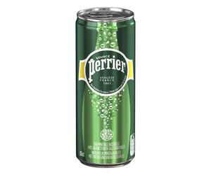 Perrier Eau minérale gazeuse ? Lot 24 canettes slim 33 cl