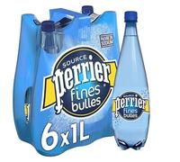 PERRIER - Fines Bulles Eau Minérale Naturelle Gazeuse 6X1L - Livraison Gratuite - Prix Par Unité