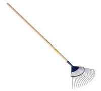 Balai à gazon professionnel dents rondes manche 1,50 m, pour le jardin et le potager