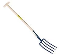 Fourche de jardin GENERIQUE PERRIN - Fourche à bêcher à soie 4 dents 30 manche béquille tournée