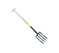 PERRIN - Fourche à bêcher à soie 4 dents spatulée manche béquille G