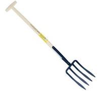 PERRIN - Fourche à bêcher à soie 4 dents spatulée manche béquille G