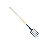 PERRIN - Fourche à bêcher à soie 4 dents spatulée manche pomme