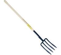 PERRIN - Fourche à bêcher à soie 4 dents spatulée manche pomme G