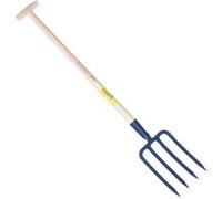 Fourche de jardin GENERIQUE PERRIN - Fourche à bêcher douille 4 dents 27 cm manche en T