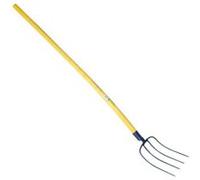 PERRIN - fourche à fumier douille 4 dents manche composite courbe 135 G