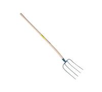 Fourche d'ecurie large 4 dents manche pomme