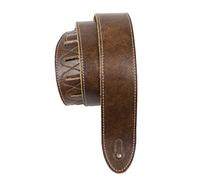 Perri's Leathers | Italian Garment Leather Guitar Strap (High-End Deluxe Soft Leather) 2” Inch Wide & XL- Extra Long | Suitable for Most Guitars, Chestnut