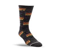 Perri's Leathers Kiss All Over Logo Crew Charcoal Mix L