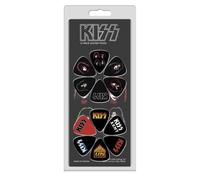 Perri's Leathers Ltd. - Médiators Pour Guitare - Celluloïd - KISS - Produit Officiel sous Licence - Motifs assortis - Moyen 0,71mm - Paquet de 12 - Pour Guitares Acoustiques, basses et Électriques - Fabriqués au Canada (LP12-KISS1)
