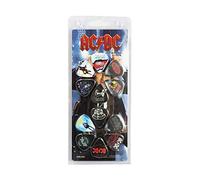 Perri's Leathers Ltd. - Médiators Pour Guitare - Celluloïd - AC/DC - Produit Officiel sous Licence - Motifs assortis - Moyen 0,71mm - Paquet de 12 - Pour Guitares Acoustiques, basses et Électriques - Fabriqués au Canada (LP12-ACDC1)