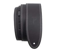 Perri's Leathers Ltd. - Sangle de Guitare à Double Piqûre - Ajustable - Guitare Electrique, Acoustique et Basse - Cuir - Noir - Fabriquée au Canada (BDS-175)