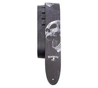 Perri's Leathers Ltd Sangle de guitare en cuir véritable avec licence officielle Alchemy Beserker Skull, réglable, pour guitares acoustiques/basses/électriques Fabriqué au Canada (DTL25AL-11024)