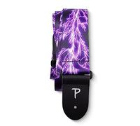 Perri's Leathers Ltd. - Sangle de Guitare - Polyester - Purple Lightning - Ajustable - Pour Guitares Acoustiques/Basses/Électriques - Fabriquée au Canada (LPCP-257)
