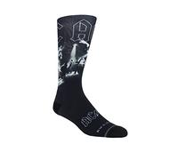 PERRI'S SOCKS AC/DC Chaussettes pour homme et femme sous licence officielle Dye Sublimation Crew Chaussettes rembourrées fantaisie Rock Band Chaussettes pour homme et femme, Scène, Medium