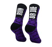 PERRO LOCO CLOTHES Chaussettes de Course compressives avec Renfort au Niveau des Orteils, des Orteils et du Talon. Édition limitée. (FR/ES, Numérique, 37, 39, Taille normale, Taille normale, Violet)