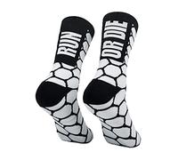 PERRO LOCO CLOTHES Chaussettes de Course compressives avec Renfort au Niveau des Orteils, des Orteils et du Talon. Édition limitée. (FR/ES, Numérique, 37, 39, Taille normale, Taille normale, Blanc)