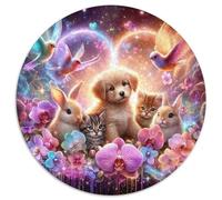 Perroquet 1000 Pièces Puzzle Circulaire Peinture Artistique créative Puzzle Adulte pour Enfants Pression Réduite Puzzle Jeu D'Intelligence Cadeaux 1000pcs (67.5x67.5cm)
