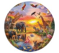 Perroquet 1000 Pièces Puzzle Circulaire Peinture Artistique créative Puzzles Classiques Jeu Cadeau Unique Jeu D'Intelligence Décoration pour Enfants Cadeau 1000pcs (67.5x67.5cm)