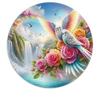 Perroquet 1000 Pièces Puzzle Circulaire Peinture Artistique créative Puzzles Classiques Jeu Cadeau Unique Jeu D'Intelligence Décoration pour Enfants Cadeau 1000pcs (67.5x67.5cm)