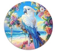 Perroquet 1000 Pièces Puzzle Circulaire Peinture Artistique créative Puzzles Classiques Puzzle Familial Jeu D'Intelligence Cadeaux 1000pcs (67.5x67.5cm)