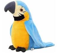 Perroquet Ara Parlant, Jouet en Peluche avec Enregistrement Électronique et Ailes Animées