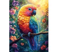 Perroquet avec des plumes arc-en-ciel 300 Pieces Casse-tête Adulte En Carton Rigide Haute Qualité Faune sauvage et animaux de compagnie Très Difficile Anti-Stress Jeu De Société Cadeau Noël Haute Qual