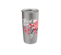 Perroquet Bird Mom - Aquarelle Galah Cacatoo Gobelet isotherme en acier inoxydable double paroi