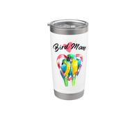 Perroquet Bird Mom Aquarelle Gobelet isotherme en acier inoxydable double paroi