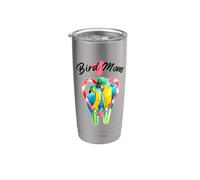 Perroquet Bird Mom Aquarelle Gobelet isotherme en acier inoxydable double paroi