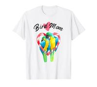 Perroquet Bird Mom Aquarelle T-Shirt Graphique avec Valeur, Homme, Blanc, L