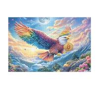 Perroquet Bleu dans Les Vagues 1000 Pieces Casse-tête Amateur d'art en Carton Épais sans Déformation Difficile Expert Décoration Murale Idée Cadeau Anniversaire 1000 PCS