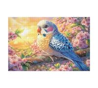 Perroquet Bleu sur la Branche 1000 Pieces Casse-tête Amateur d'art en Carton Épais sans Déformation Difficile Expert Décoration Murale Idée Cadeau Anniversaire 1000 PCS